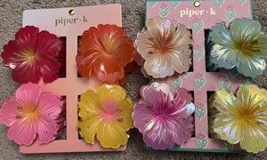 NWT 8pcs Summer Flower Hair Clip Bundle